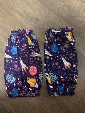 Kids Space Rocket Costume Sleeves - Purple Galaxy Print